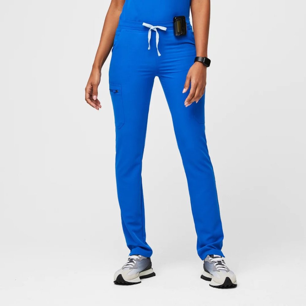 Figs Yola Skinny Scrub Pants Royal Blue Sz XXS